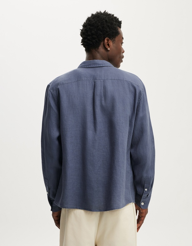 Cotton On - Relaxed Linen Long Sleeve Shirt