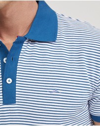 Oxford - Mack Cotton Pique Striped Polo