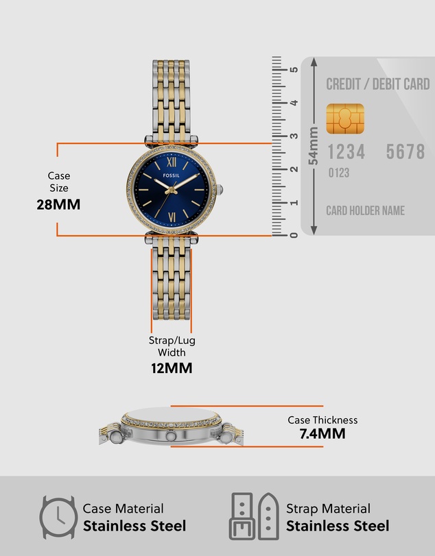 Fossil - Carlie Two Tone Analogue Watch