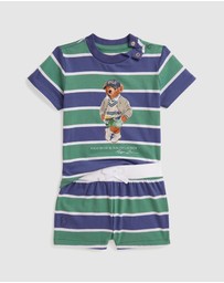 Polo Ralph Lauren - Polo Bear Cotton Jersey Tee & Shorts Set - ICONIC EXCLUSIVE - Babies