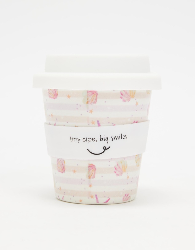 itti bitti - Reusable Baby Cino Cup with 2 Straws - Seashells
