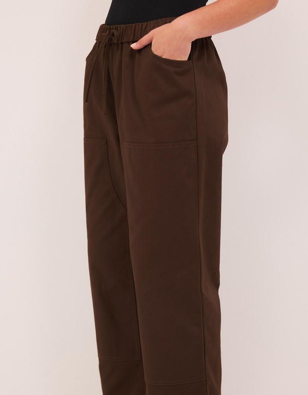 Calli - Panelled Cotton Twill Pants