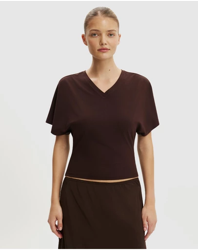 Cotton On - Blair Batwing V Neck Top