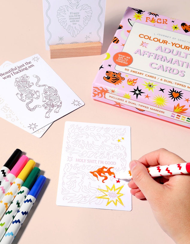Journey Of Something - Colour Your Own Adult Affirmation Cards