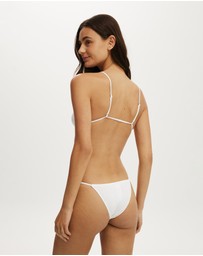 Cotton On Body - Cotton Pointelle Bralette/Tanga Cheeky Set