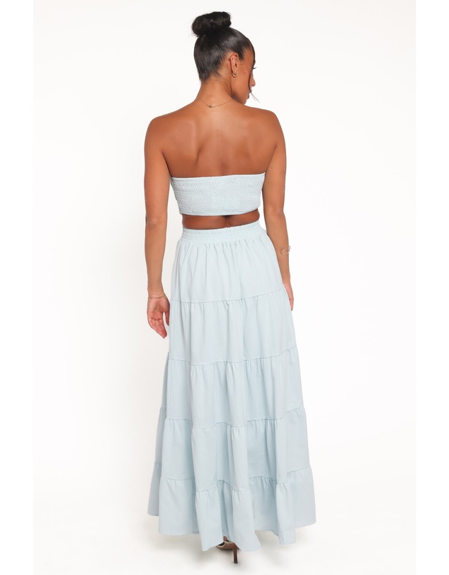 Petal & Pup - Cadence Strapless Maxi Dress - Blue
