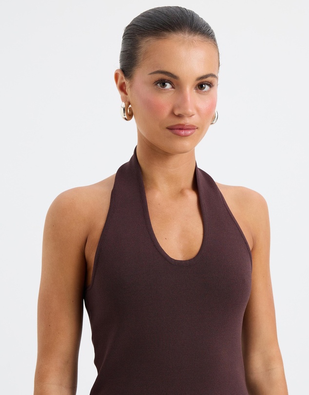 Calli - Jamie Sculpt Knit Halter Top