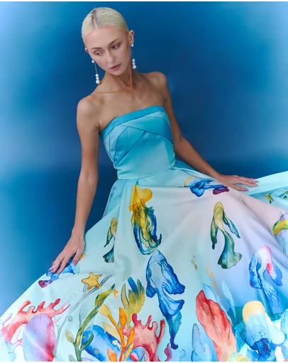 JUSTIN TONG - Aquarelle Midi Dress