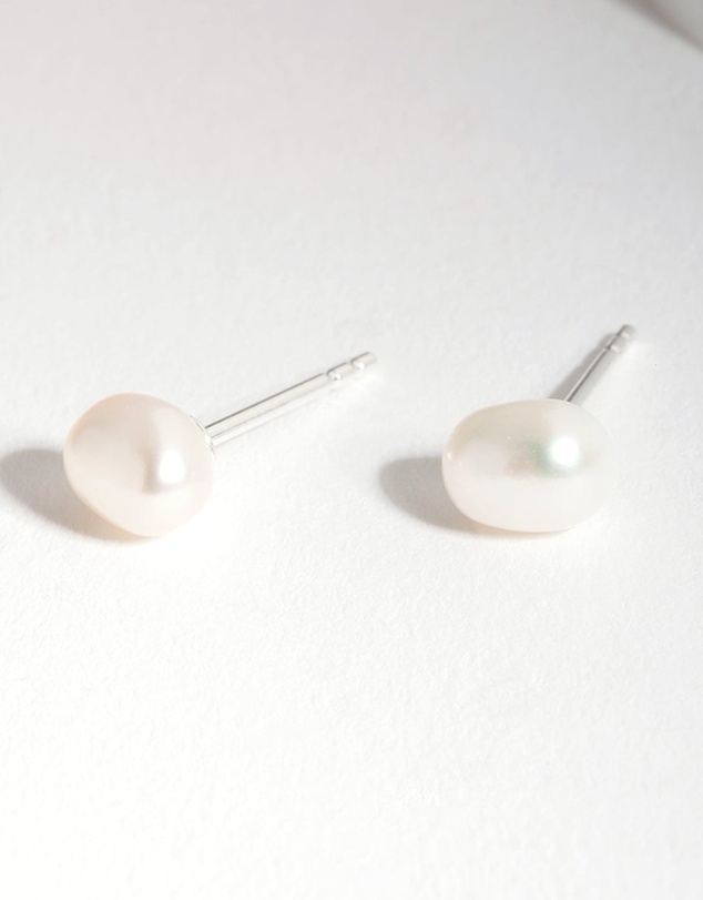 Lovisa - Sterling Siver Organic Freshwater Pearl Stud Earrings