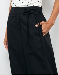 AERE - Olyssa Tie Waist Cotton Pants