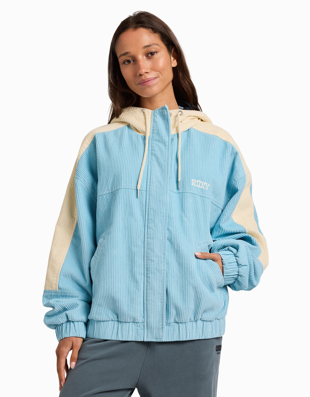 Roxy - Womens Duo Cord Zip Up Hoodie Jacket