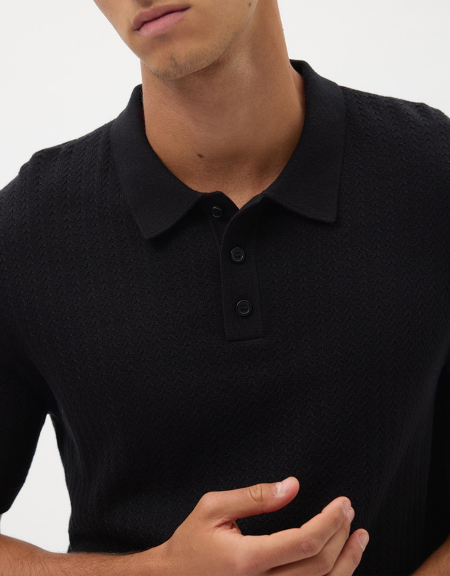 AERE - Organic Cotton Textured Polo