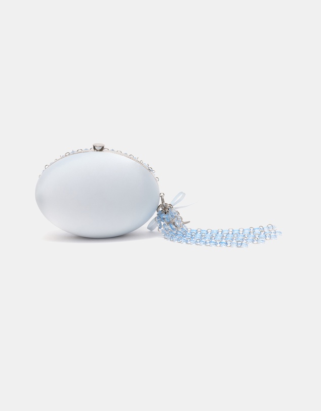 Self Portrait - Oval Crystal Chain Clutch Bag