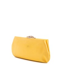 Pre-Loved by Azura Reborn - Pre-Loved Satin Crystal Camellia Evening Frame Clutch