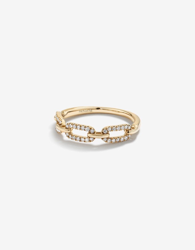 Michael Hill - 0.20 Carat TW Diamond Paperclip Ring in 10kt Yellow Gold