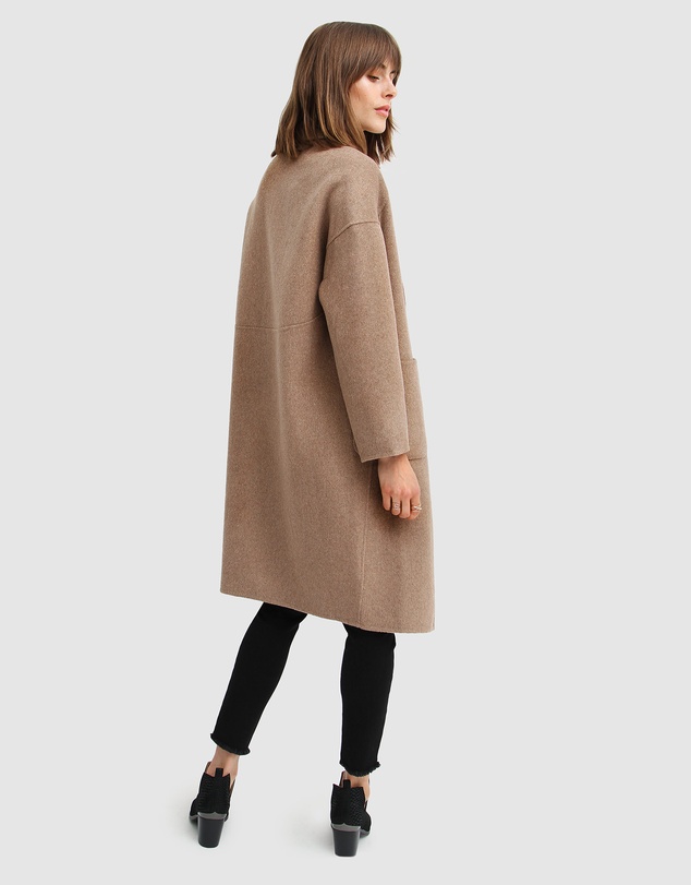 Belle & Bloom - Publisher Double-Breasted Wool Blend Coat