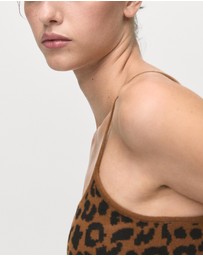 M.N.G - Leopard-Print Knitted Top