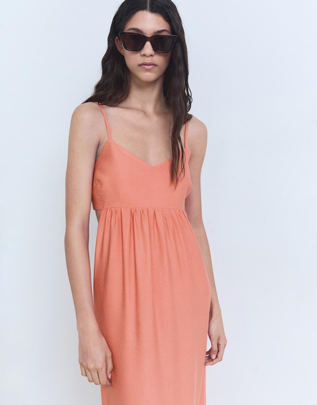 M.N.G - Girly Midi-Dress with Cut-Out