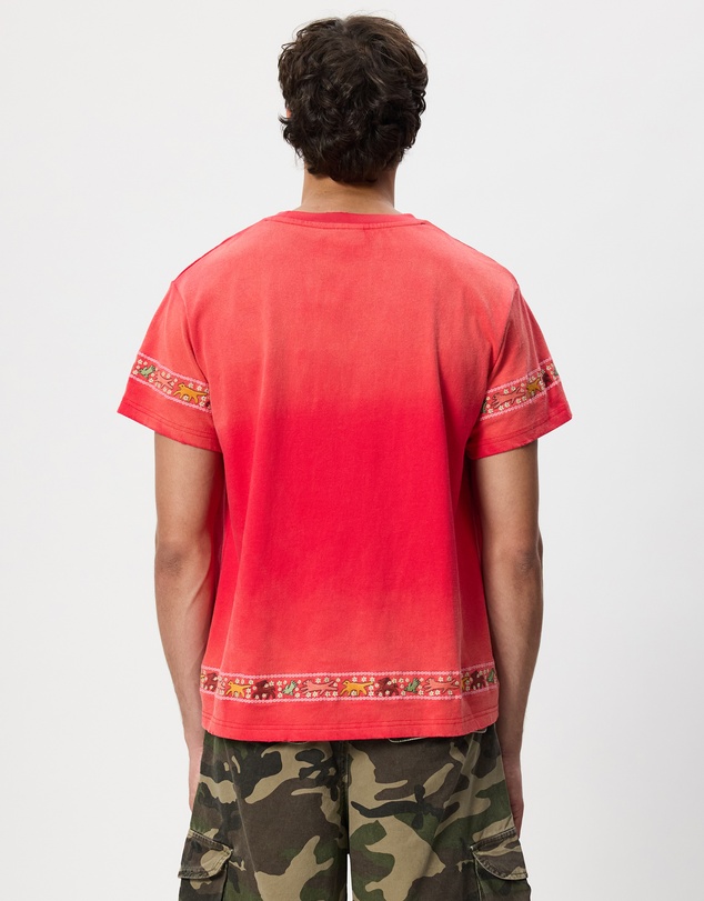 Found - Embroidered Flower Border Tee