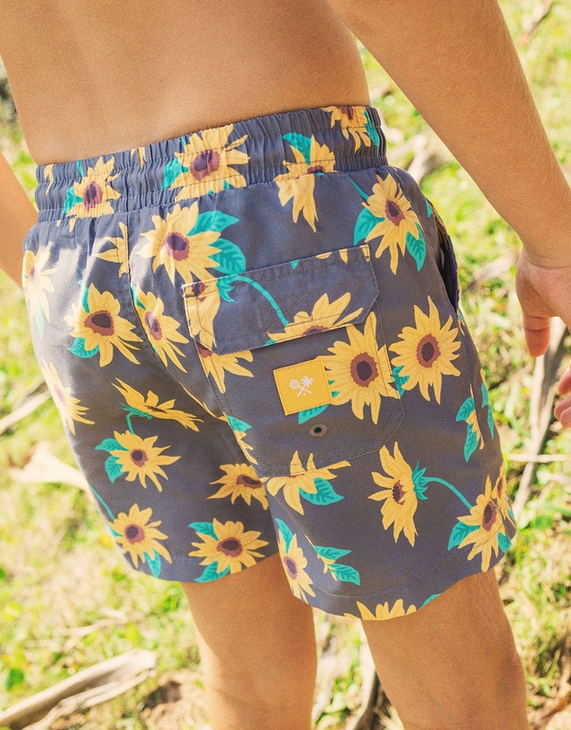 Skwosh - Sunny Boy Boys Swim Shorts in Charcoal