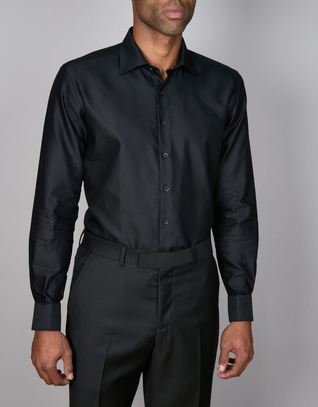 Abelard - Bottone Nero Evening Slim Fit Shirt