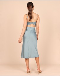 Petal & Pup - Poppy Cut Out Midi Dress - Blue
