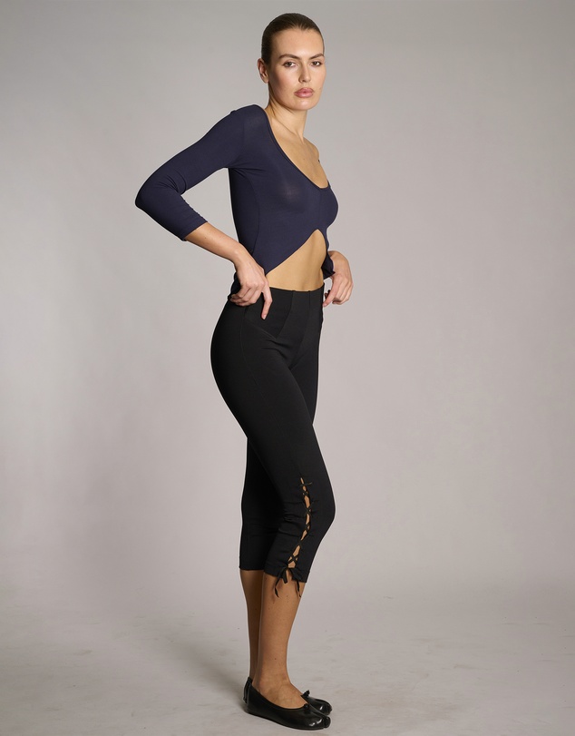 Love and Nostalgia - Sarah Lace Up Capri Legging