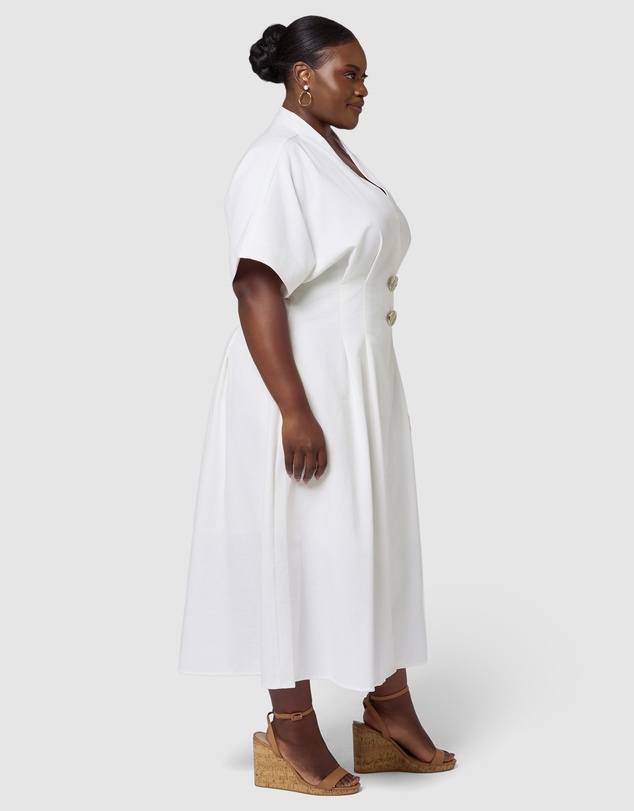 Something 4 Olivia - Blair Linen Midi Dress