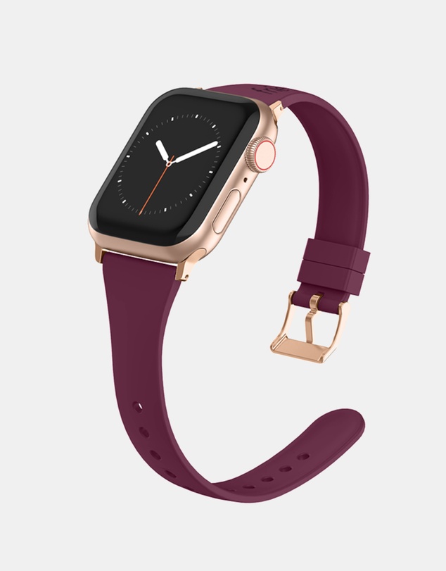 Friendie - Slim Silicone Band with Classic Gold Buckle – The Gippsland – Apple Compatible
