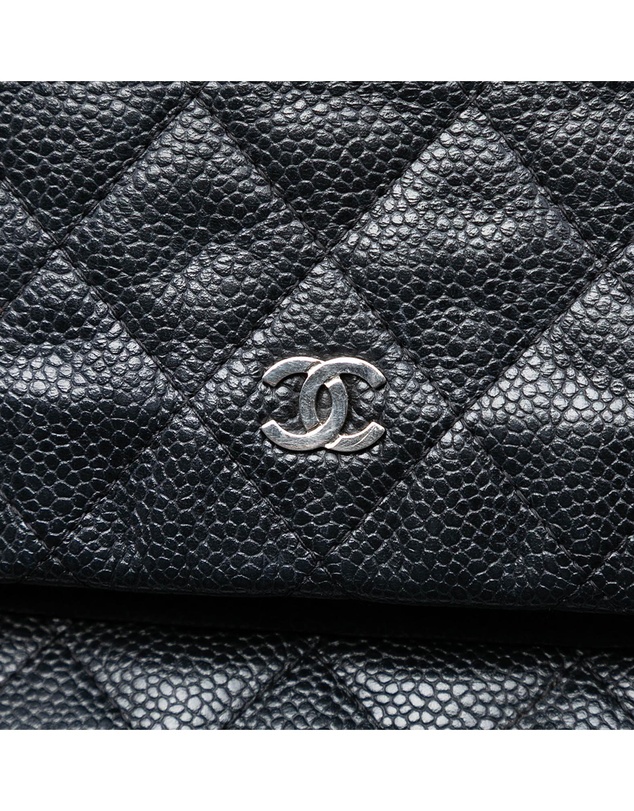 Pre-Loved by Azura Reborn - Pre-Loved Quilted Caviar CC Beauty Foldover Clutch