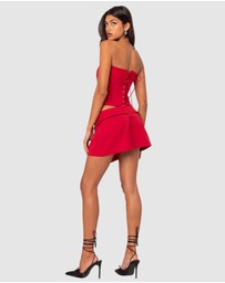 EDIKTED - Selena Asymmetric Wrap Mini Skirt