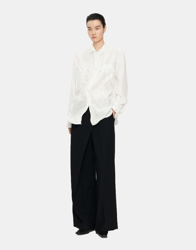 JNBY - JNBY Loose Fitting Long-Sleeved Silk Shirt