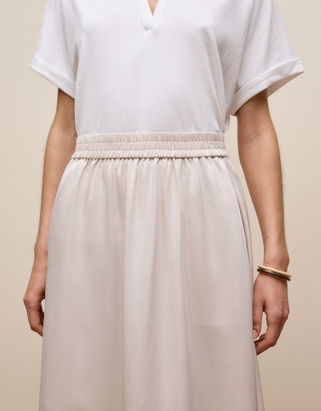 Trenery - Soft Pull On Skirt in Stone