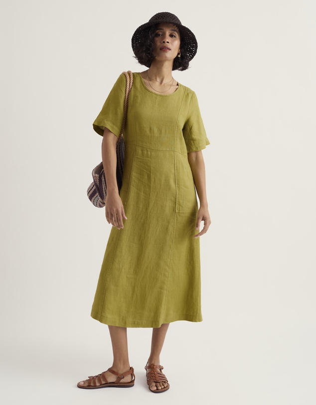 Seasalt - Grass Wave Linen Midi Dress