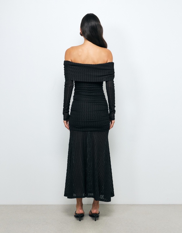 AERE - Valentina Off Shoulder Midi Dress