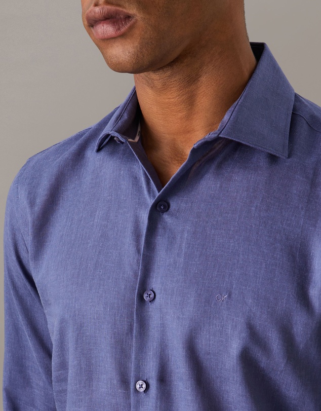 Calvin Klein - Linen Tencel Blend Dress Shirt