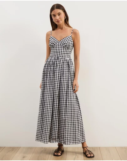Atmos&Here - Sammy Linen Blend Midi Dress