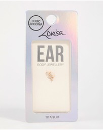 Lovisa - Gold Plated Titanium Cubic Zirconia Vine Crawler Flat Back Stud