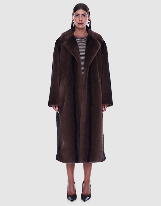 ENA PELLY - Nova Longline Faux Fur Jacket
