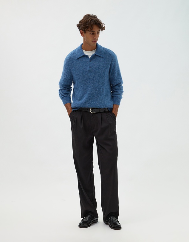 AERE - Brushed Alpaca Blend Knit Polo