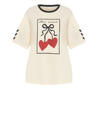 City Chic - Plus size Mon Amour Oversized Tee - french vanilla