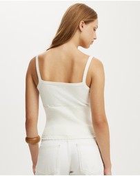 Cotton On - Knit Cami With Ruffle Hem