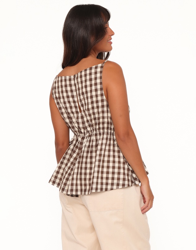 Petal & Pup - Rory Top - Brown Gingham