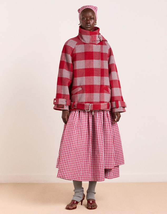Damson Madder - Polly Wool Bomber Jacket