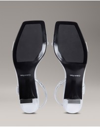 Calvin Klein - Metallic Leather Heeled Sandals