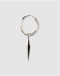 Kuzzoi - ICONIC EXCLUSIVE - Earrings Men Single Hoop 925 Sterling Silver