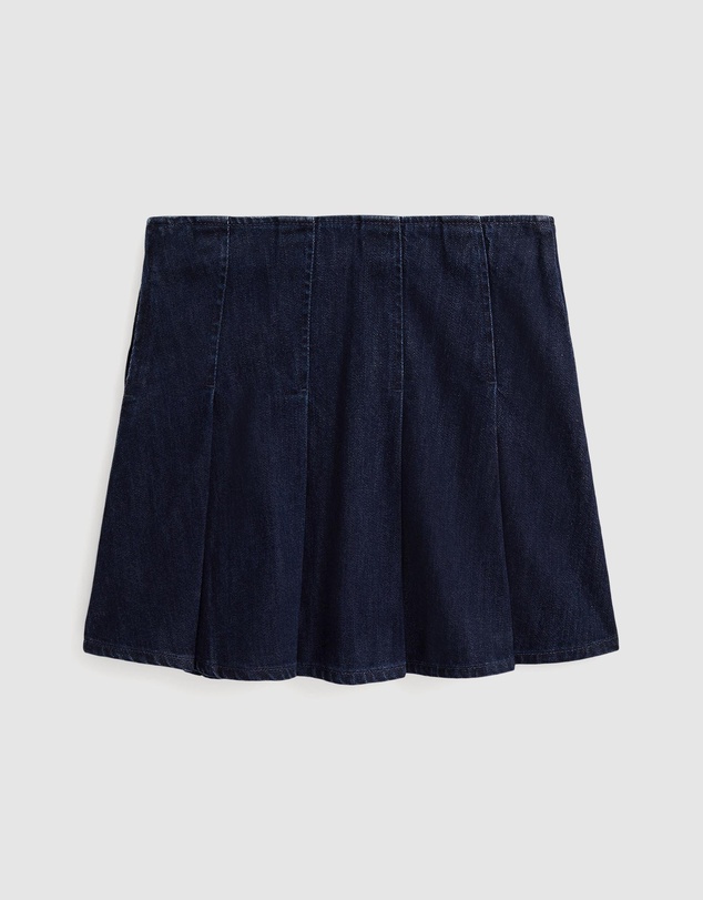 Polo Ralph Lauren - Pleated Cotton Denim Skirt - ICONIC EXCLUSIVE - Teens