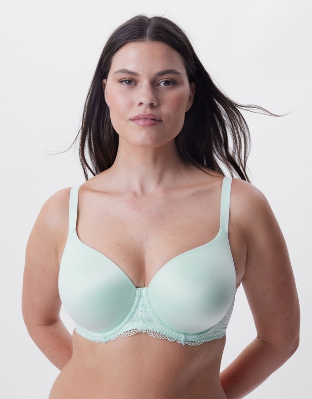 Bras N Things - Body Bliss Lace Full Cup Bra - Mint Green