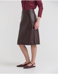 Oxford - Nina Nappa Leather Skirt