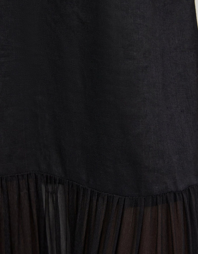 Oxford - Fenna Linen And Georgette Dress